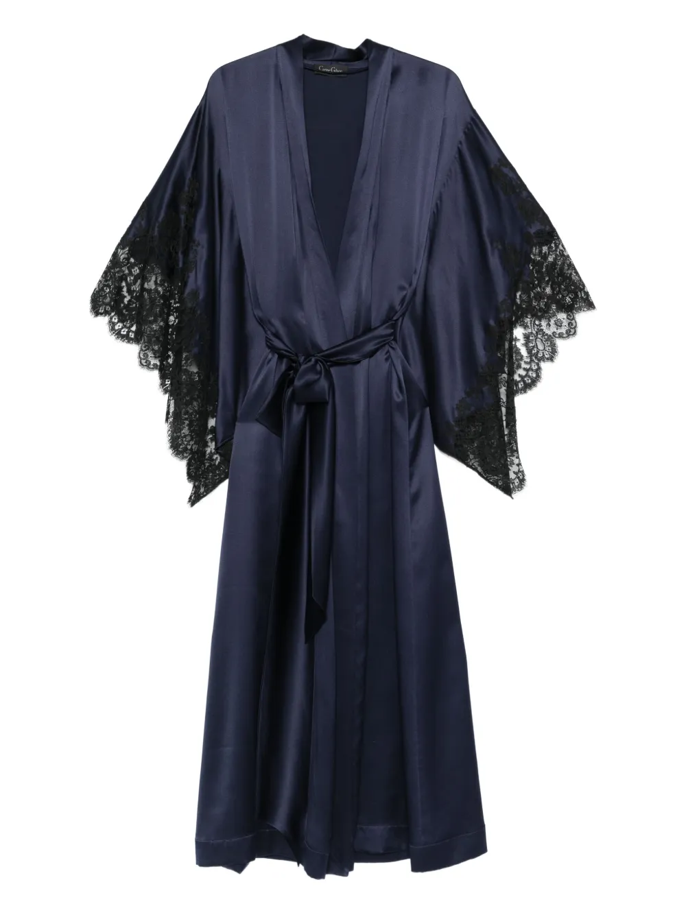Carine Gilson Lace-detail Robe In Blue