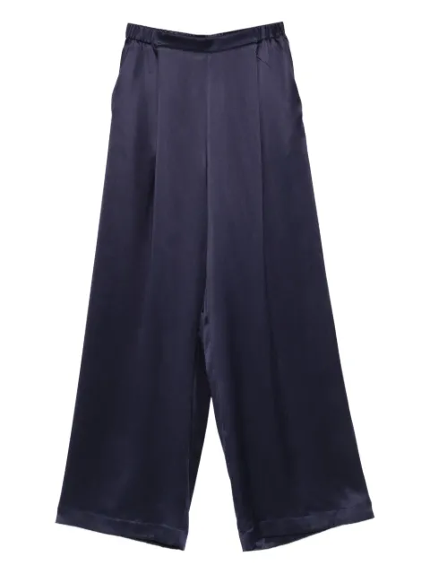 Carine Gilson Wide Leg Satin Pajama Pants