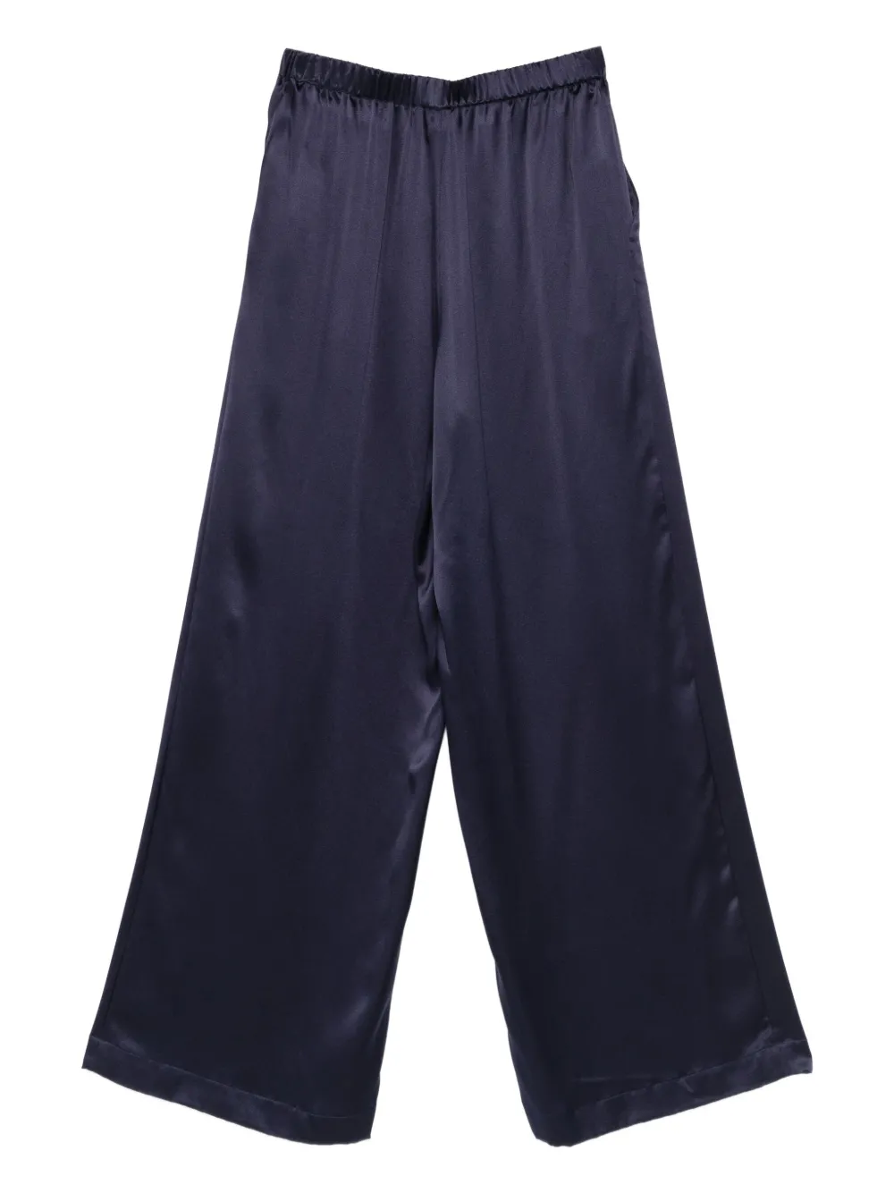 Carine Gilson Satijnen pyjamabroek met wijde pijpen Blauw