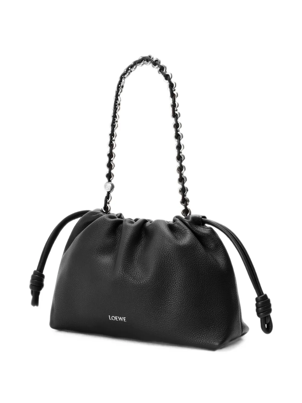 LOEWE Medium Flamenco portemonnee van fijnbewerkt kalfsleer Zwart