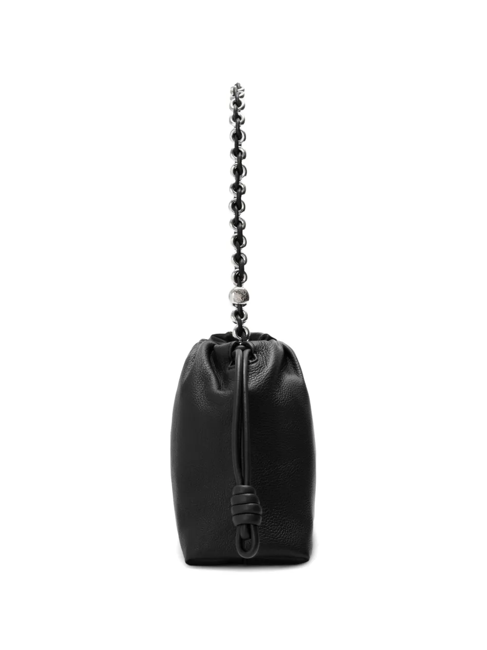 LOEWE Medium Flamenco Purse in Fine Grained Calfskin in Black, view 5