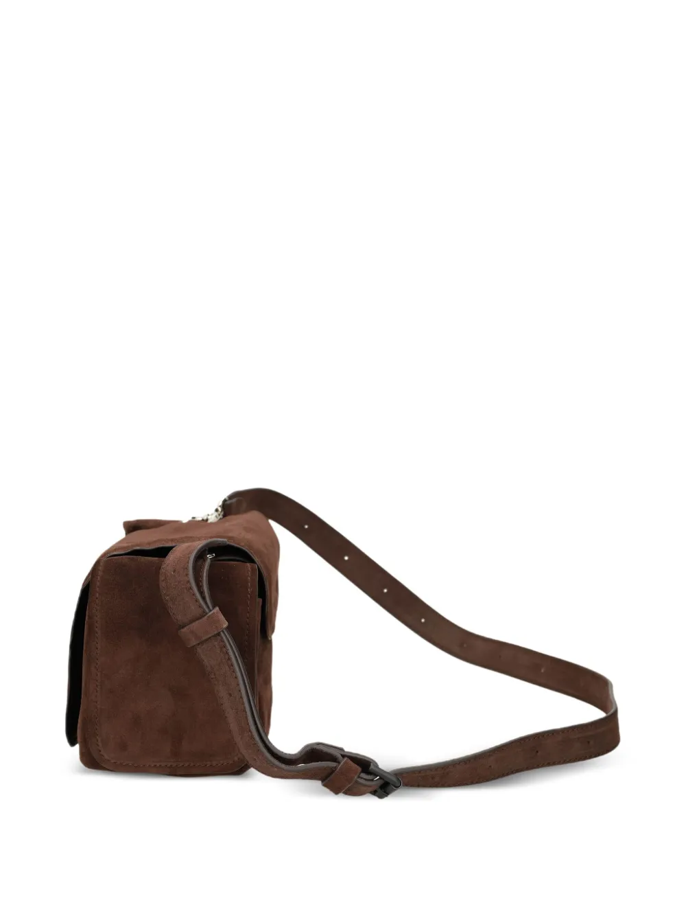 Vic Matie Suede Crossbody Bag In Brown