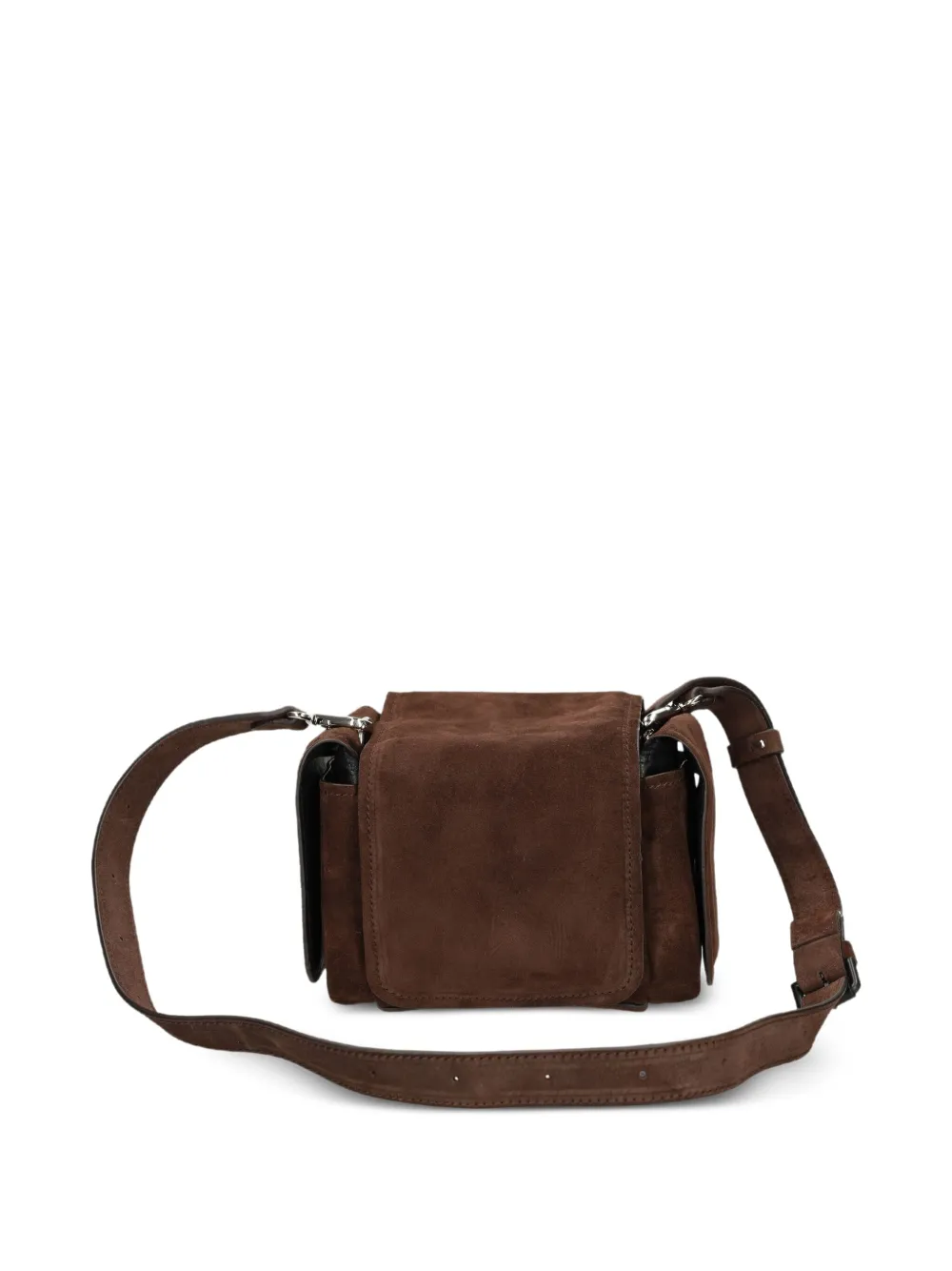 Vic Matie Suede Crossbody Bag In Brown