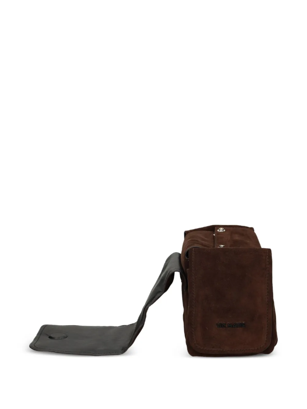 Vic Matie Suede Crossbody Bag In Brown