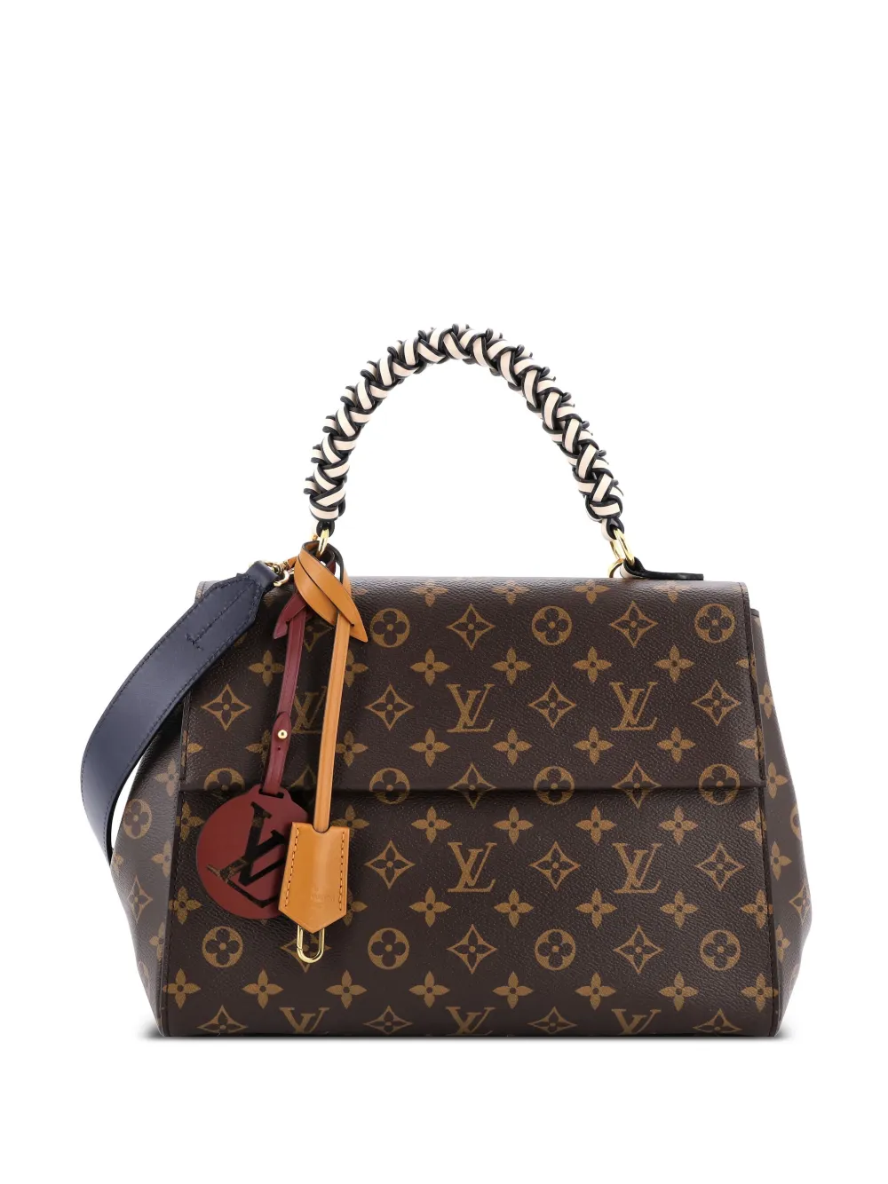 Louis Vuitton Pre-Owned Braided Handle Cluny Bag Monogram Canvas MM Louis Vuitton Pre-Owned Braided Handle Cluny Bag Monogram Canvas MM