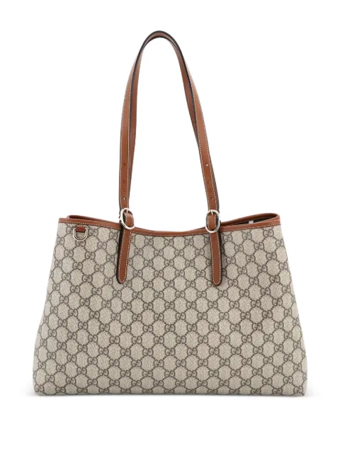 Gucci Pre-Owned Emblem GG Coated Canvas Large tote bag