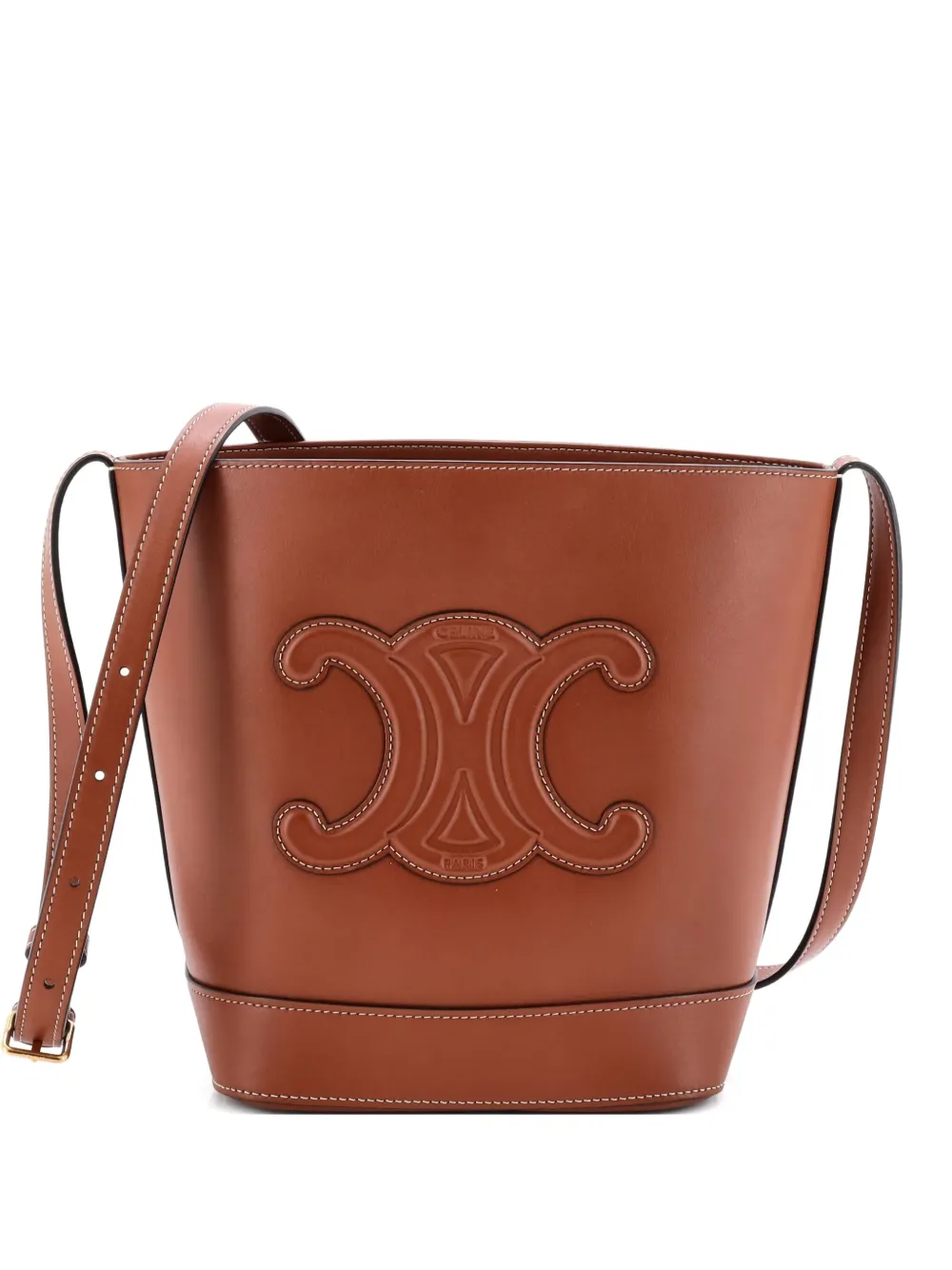 Celine Pre-Owned Cuir Triomphe Leather Small bucket bag - ブラウン Celine Pre-Owned Cuir Triomphe Leather Small bucket bag - ブラウン