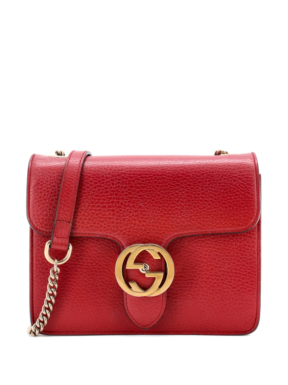 Gucci Pre-Owned Interlocking Leather Small shoulder bag - レッド Gucci Pre-Owned Interlocking Leather Small shoulder bag - レッド