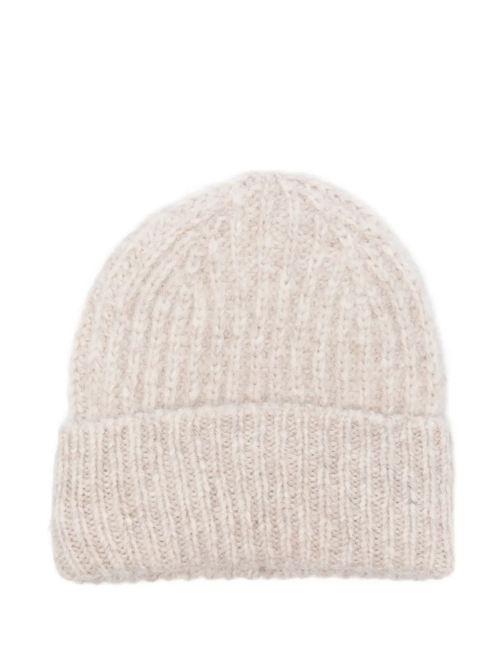 Closed ribbed hbeanie - Beige