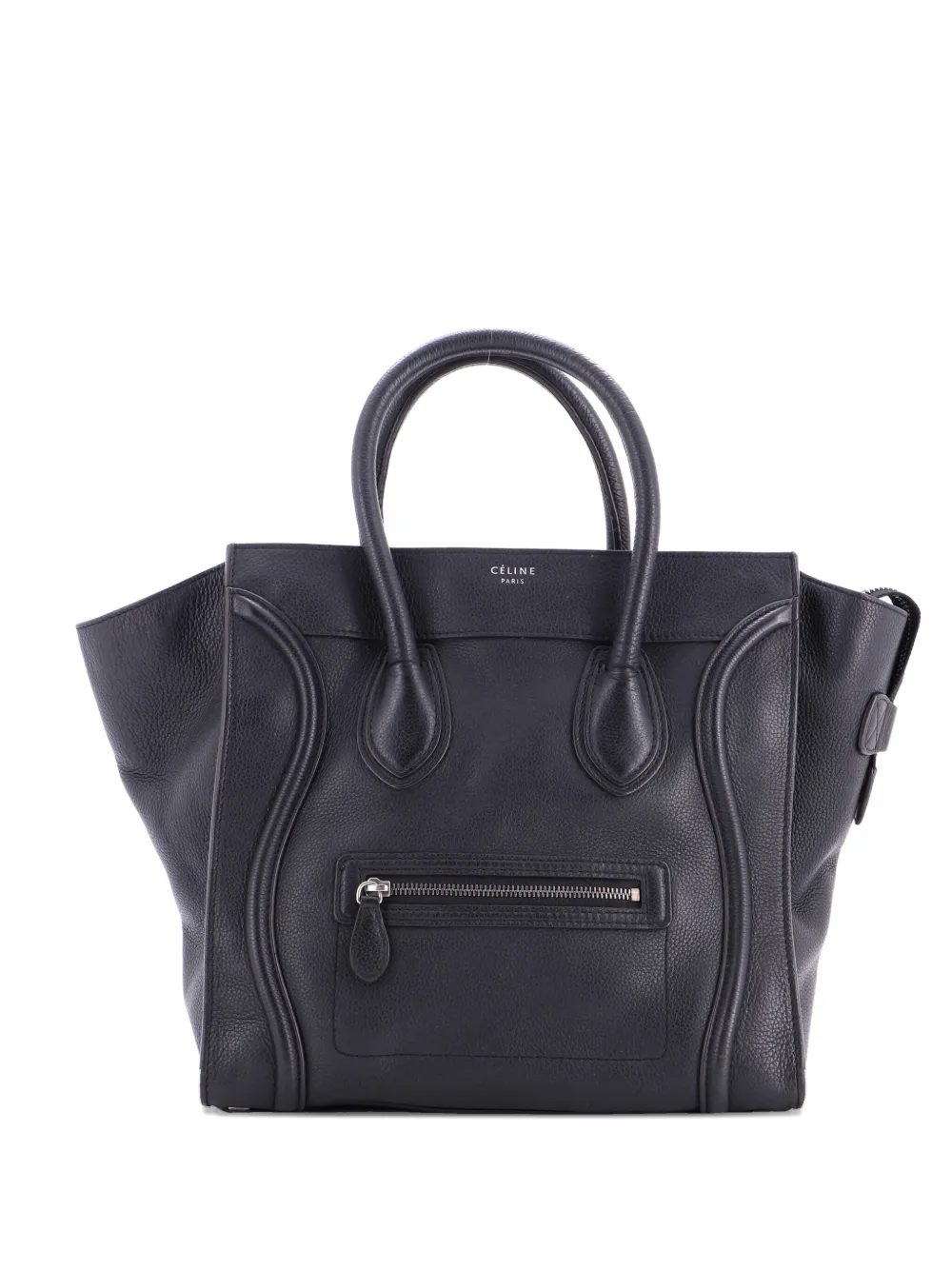 Celine Pre-Owned Luggage Bag Grainy Leather Mini tote bag - ブラック Celine Pre-Owned Luggage Bag Grainy Leather Mini tote bag - ブラック