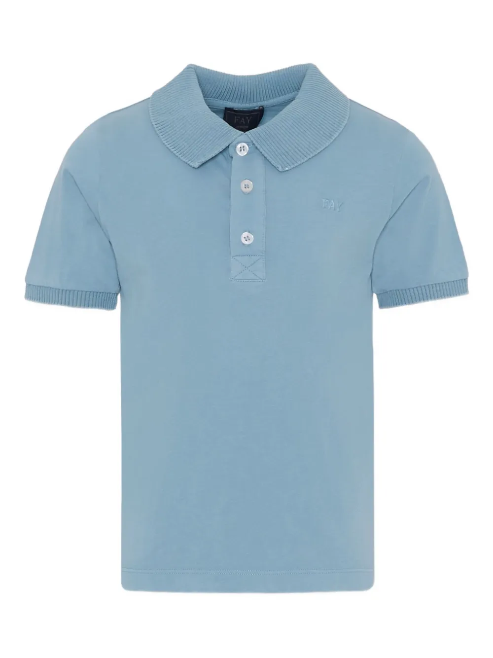 Fay Short-sleeved Polo Shirt In Blue