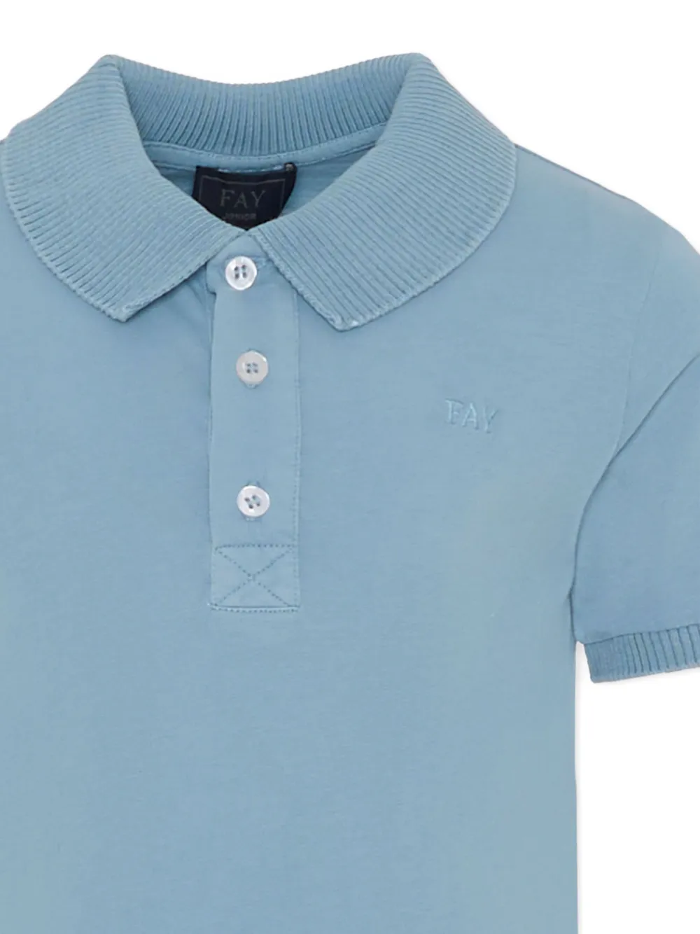 Fay Short-sleeved Polo Shirt In Blue