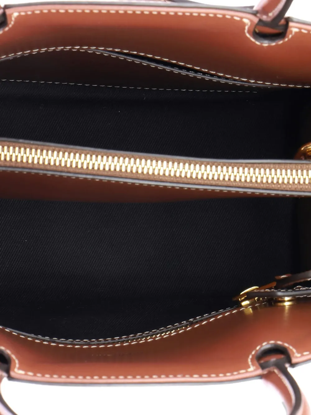 Pre-owned Burberry Title Two Handle Vintage Check Canvas And Leather Mini Tote Bag In Neutral