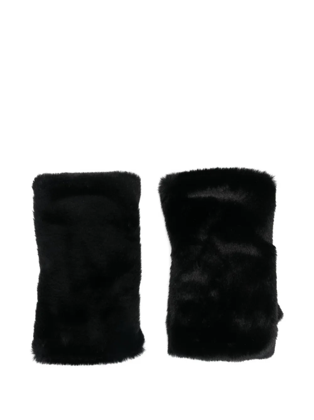 Alpo Faux-fur Gloves In Black