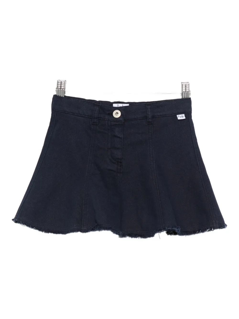 Il Gufo frayed-hem skirt - Blu
