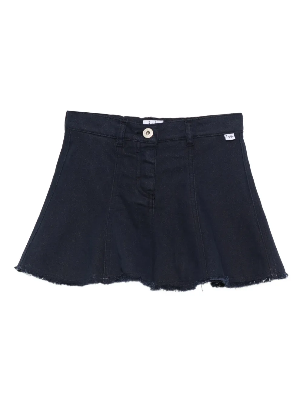 Il Gufo frayed-hem skirt | Blue | Image 1