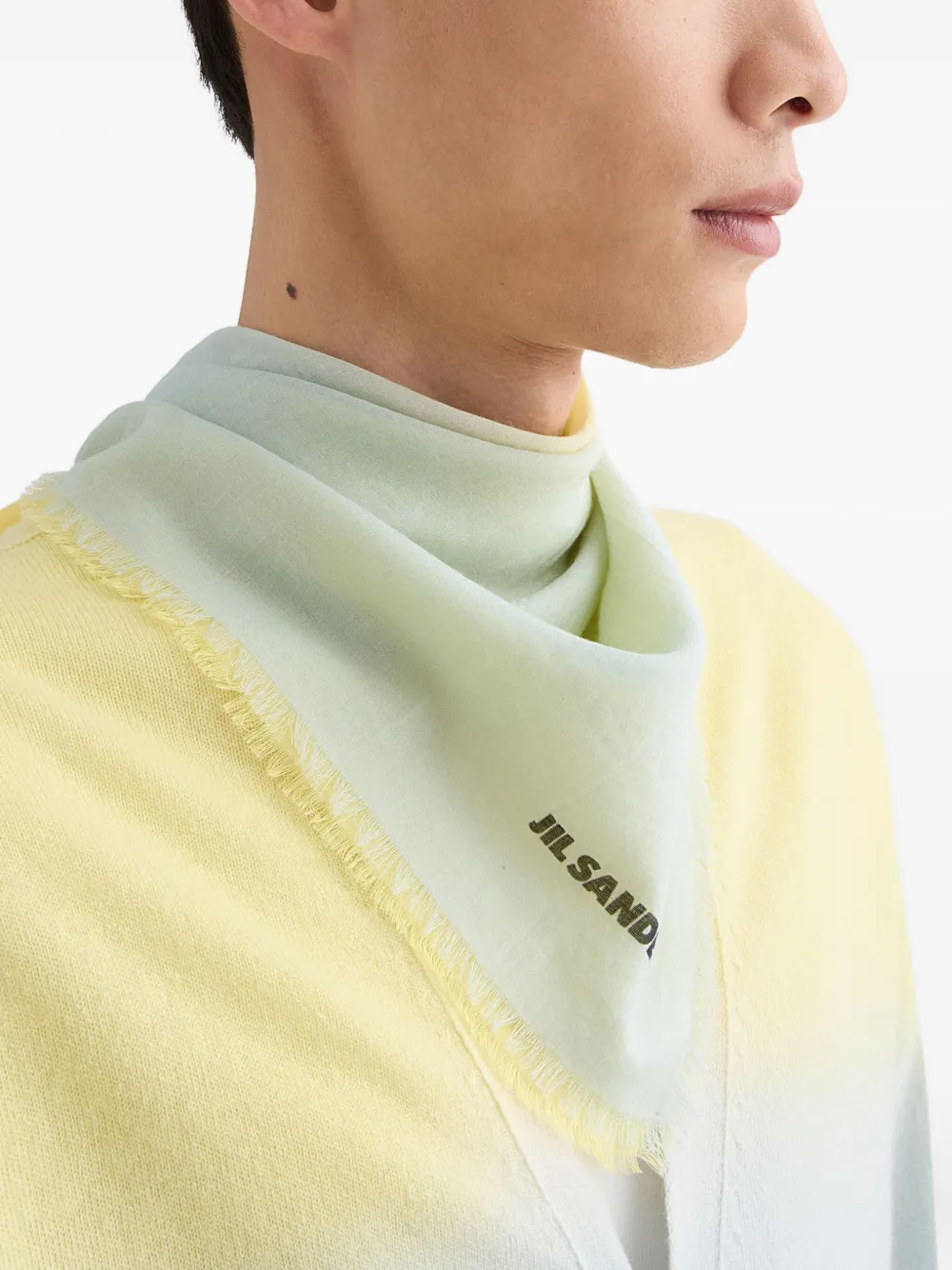 Jil Sander Gradient-effect Scarf In Yellow