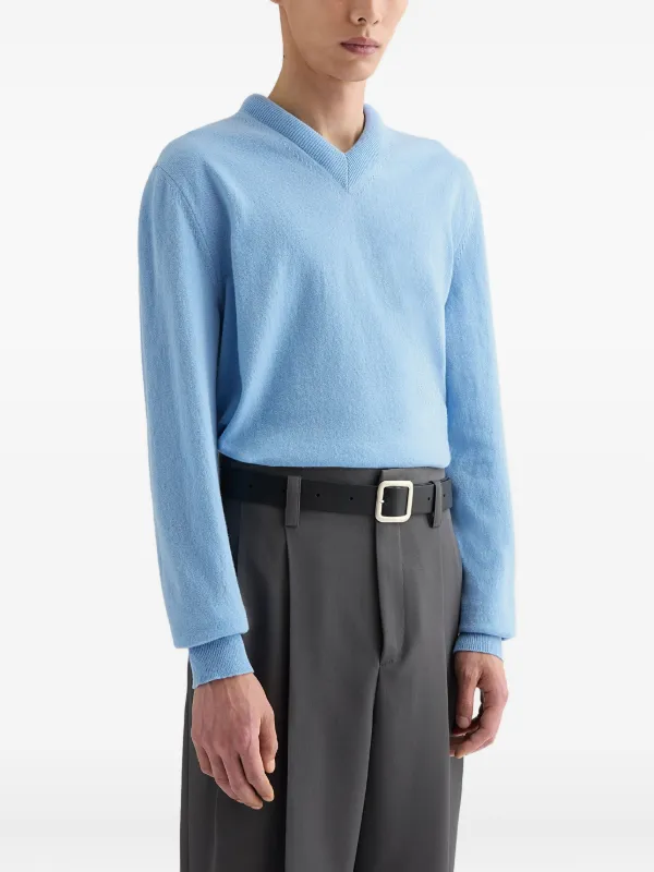 Jil Sander Vネック セーター | ブルー | FARFETCH JP