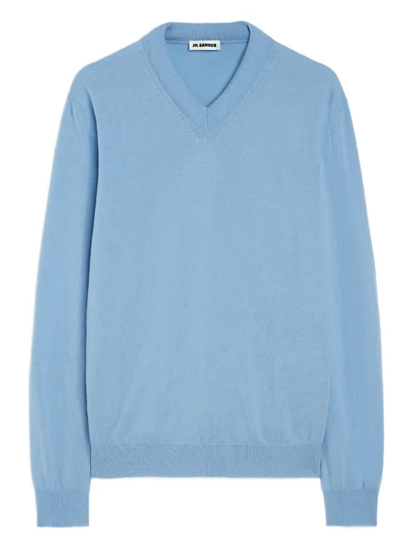 Jil Sander Vネック セーター | ブルー | FARFETCH JP