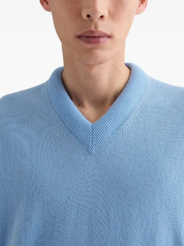 Jil Sander Vネック セーター | ブルー | FARFETCH JP