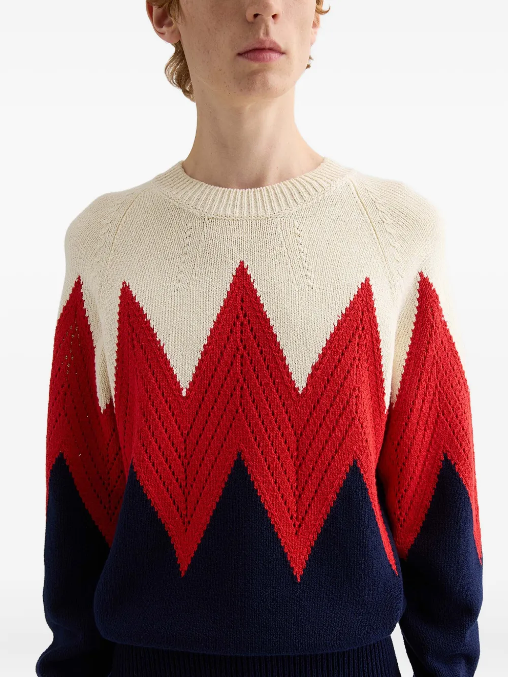 Jil Sander Trui met pointelle-detail Blauw
