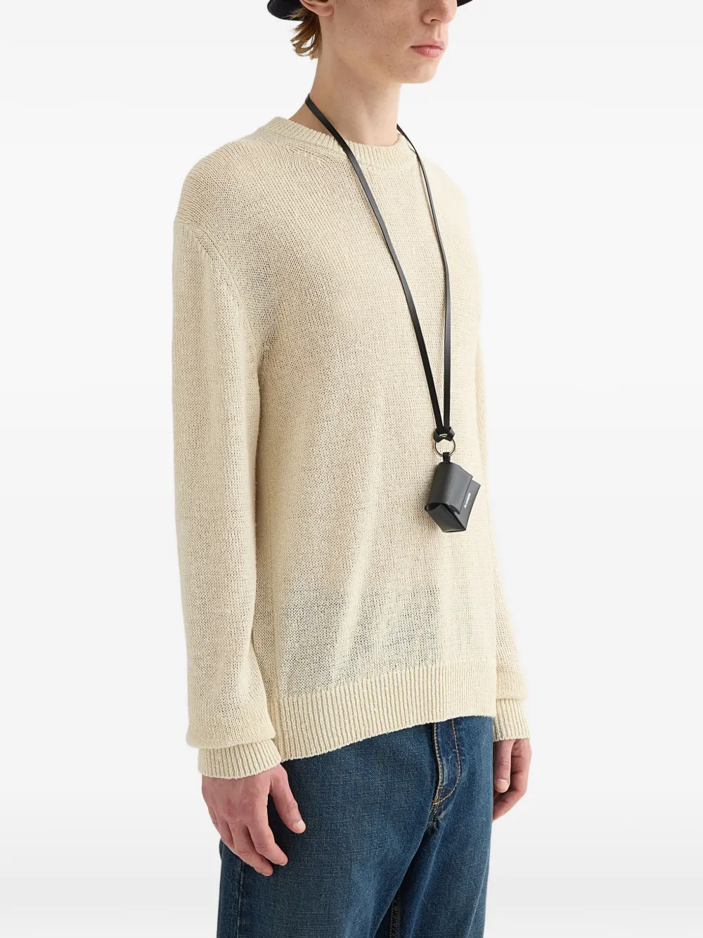 Jil Sander chunky-knit silk sweatshirt - Beige