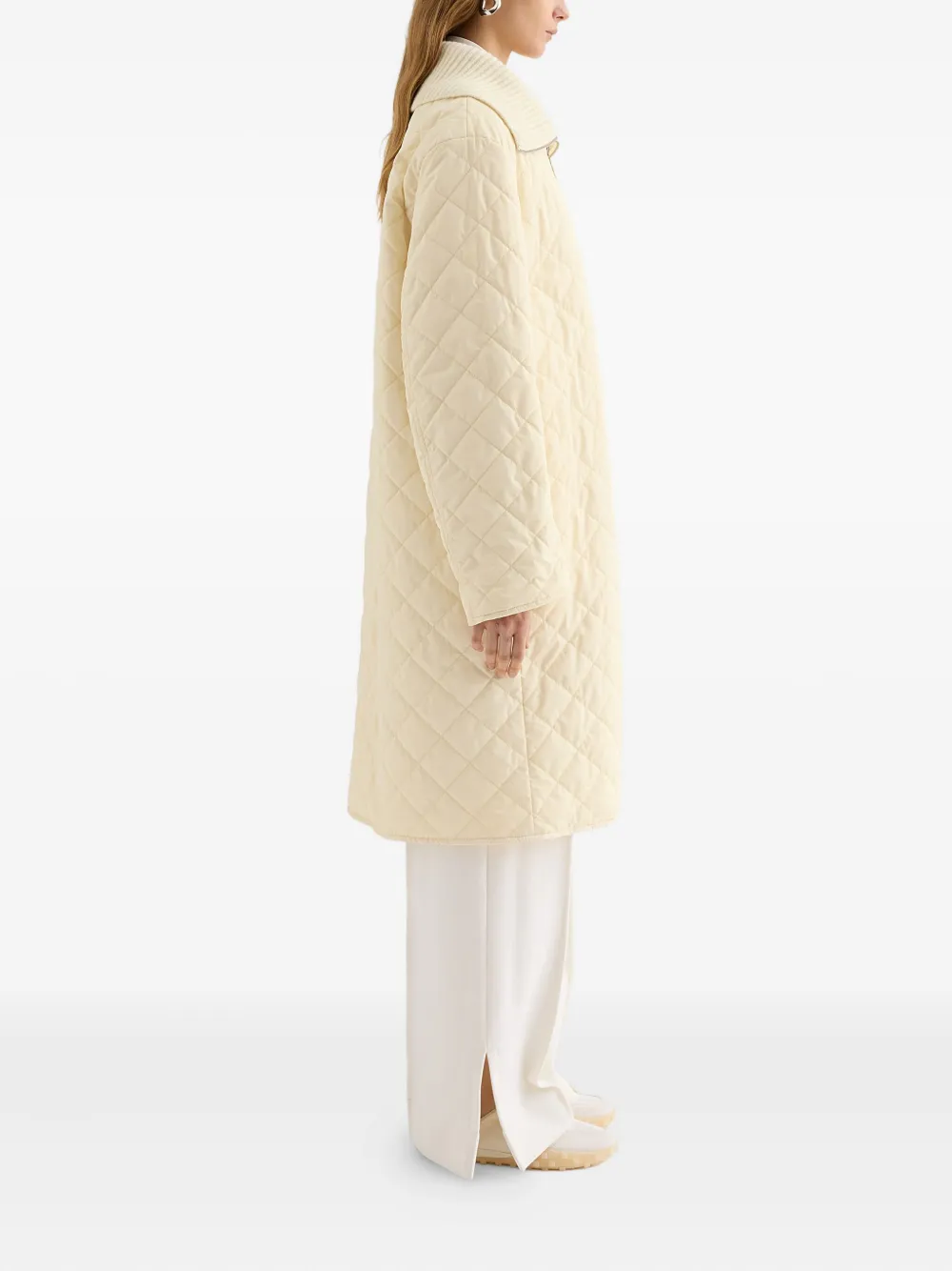  Jil Sander Quilted Coat - Neutrals 