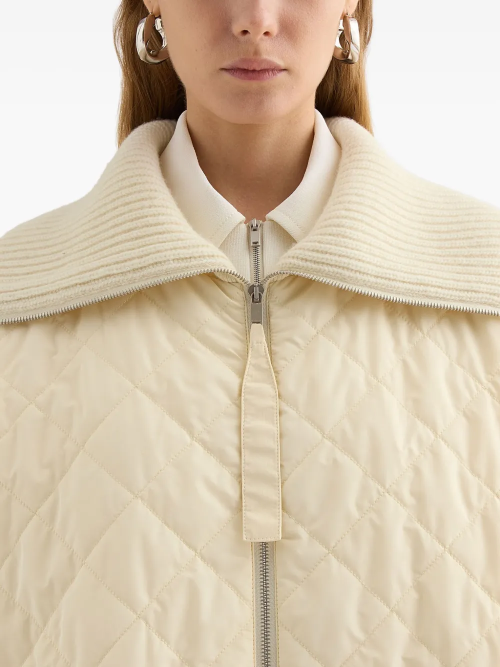  Jil Sander Quilted Coat - Neutrals 