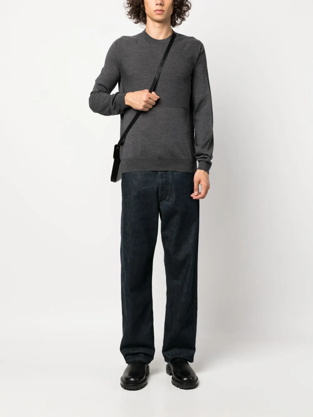 Jil Sander Wool Crew-Neck Sweater - Grijs