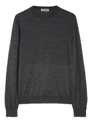 Jil Sander crew-neck Wool Jumper | Blue | FARFETCH