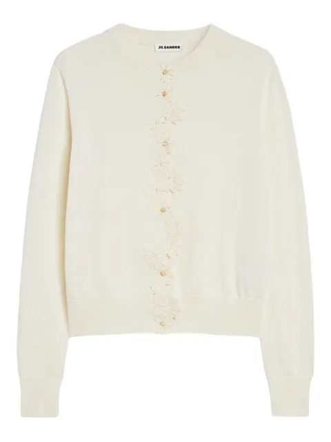 Jil Sander — crochet-flowers cardigan
