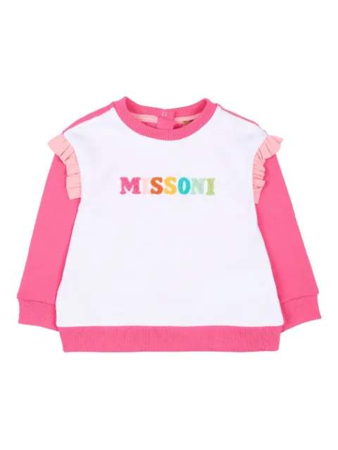 Missoni Kids sudadera de algodón con volantes