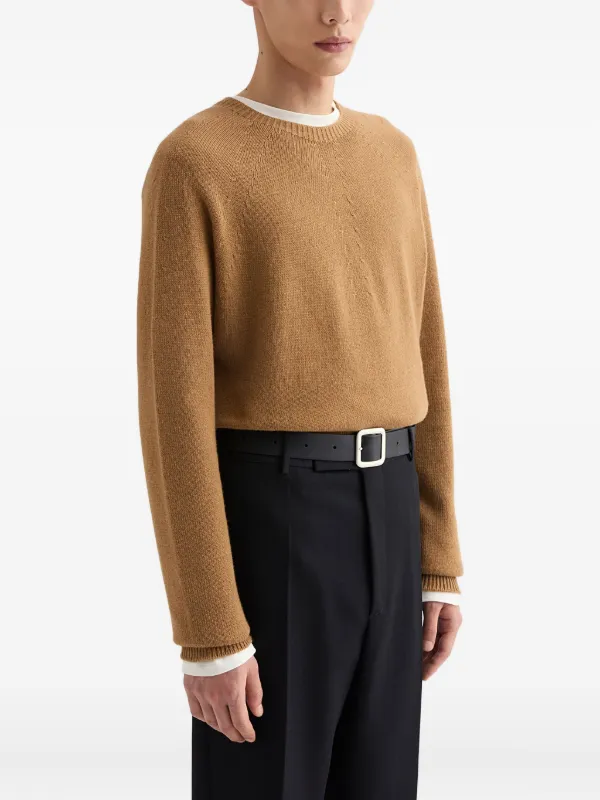 美品JIL SANDER ブラウン クルーネックセーター Jil Sander クルーネック セーター | ブラウン | FARFETCH JP