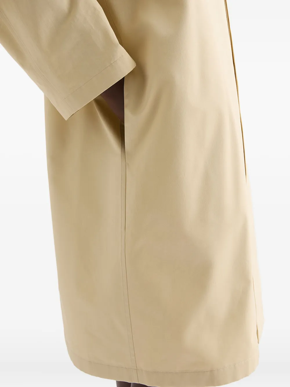  Jil Sander Patch Pocket Poplin Coat - Yellow 