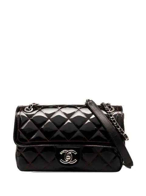 CHANEL Pre-Owned 2014-2015 Small Quilted Patent Coco Shine Flap crossbody bag