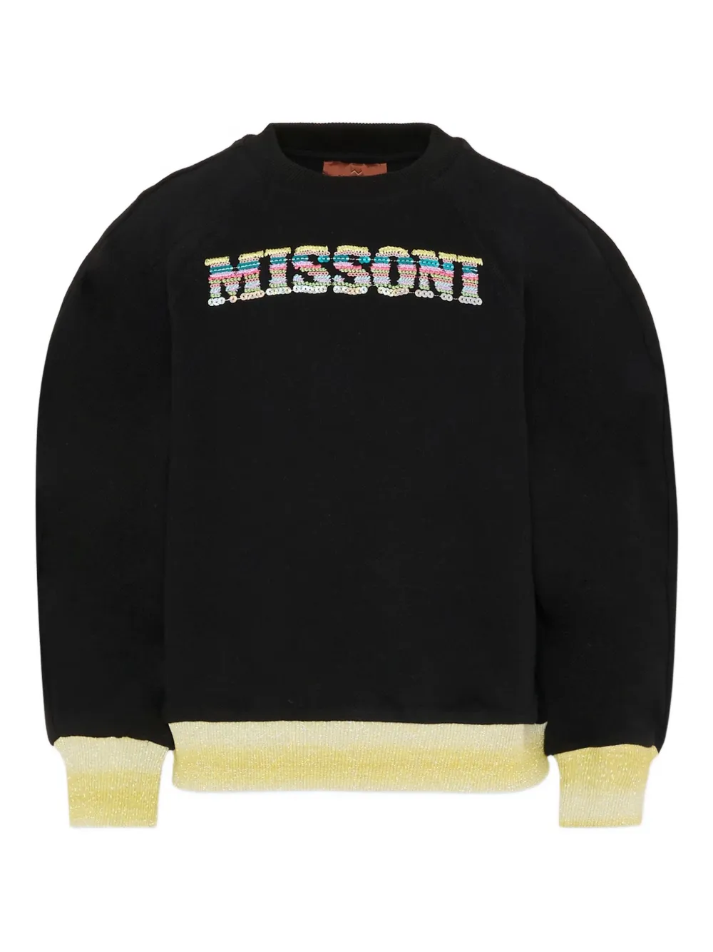 Missoni Logo-detail Crew-neck Sweater In Black