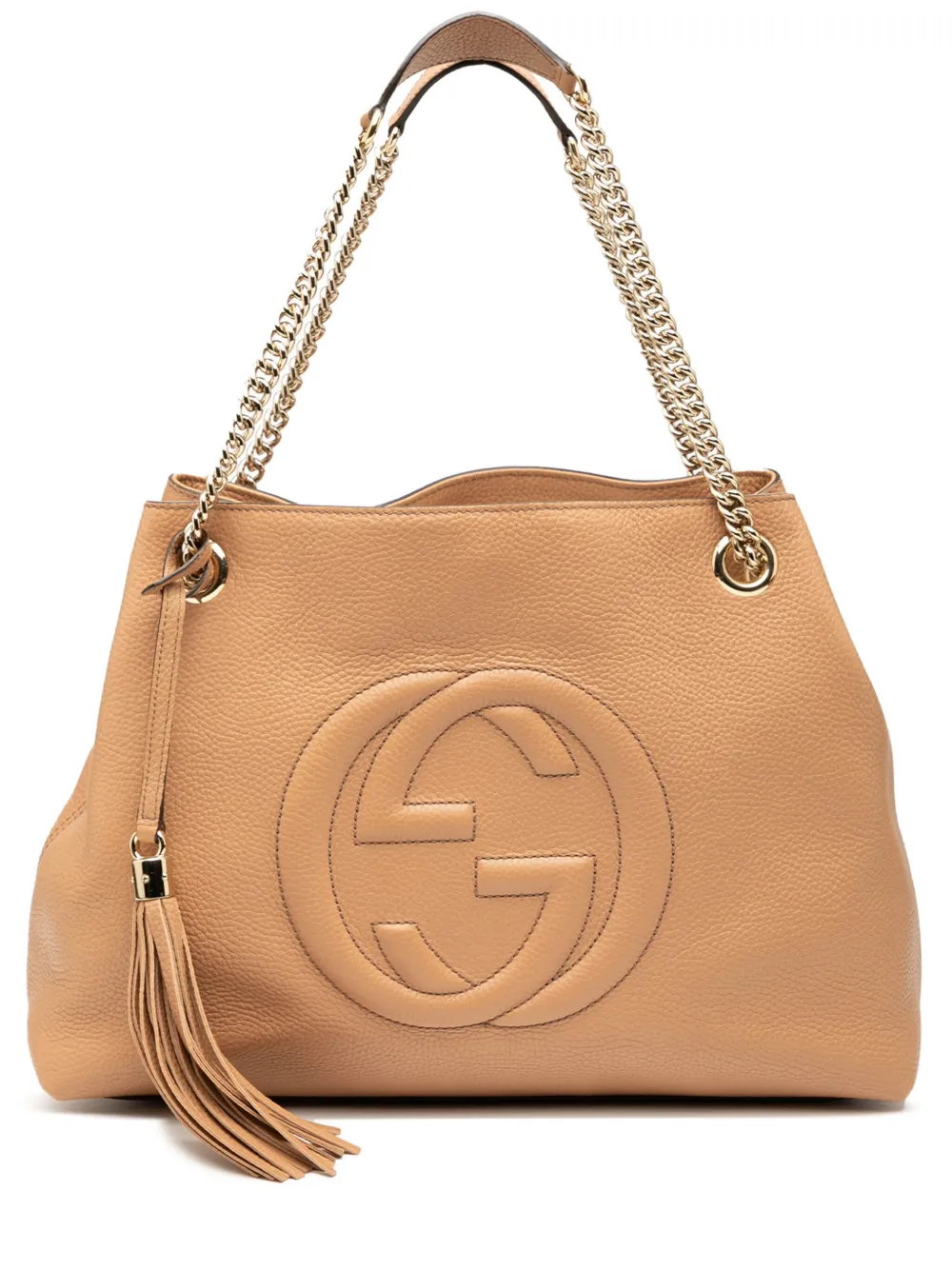 Gucci Pre-Owned 2016-2025 ミディアム レザー ソーホーチェーン トートバッグ - ブラウン