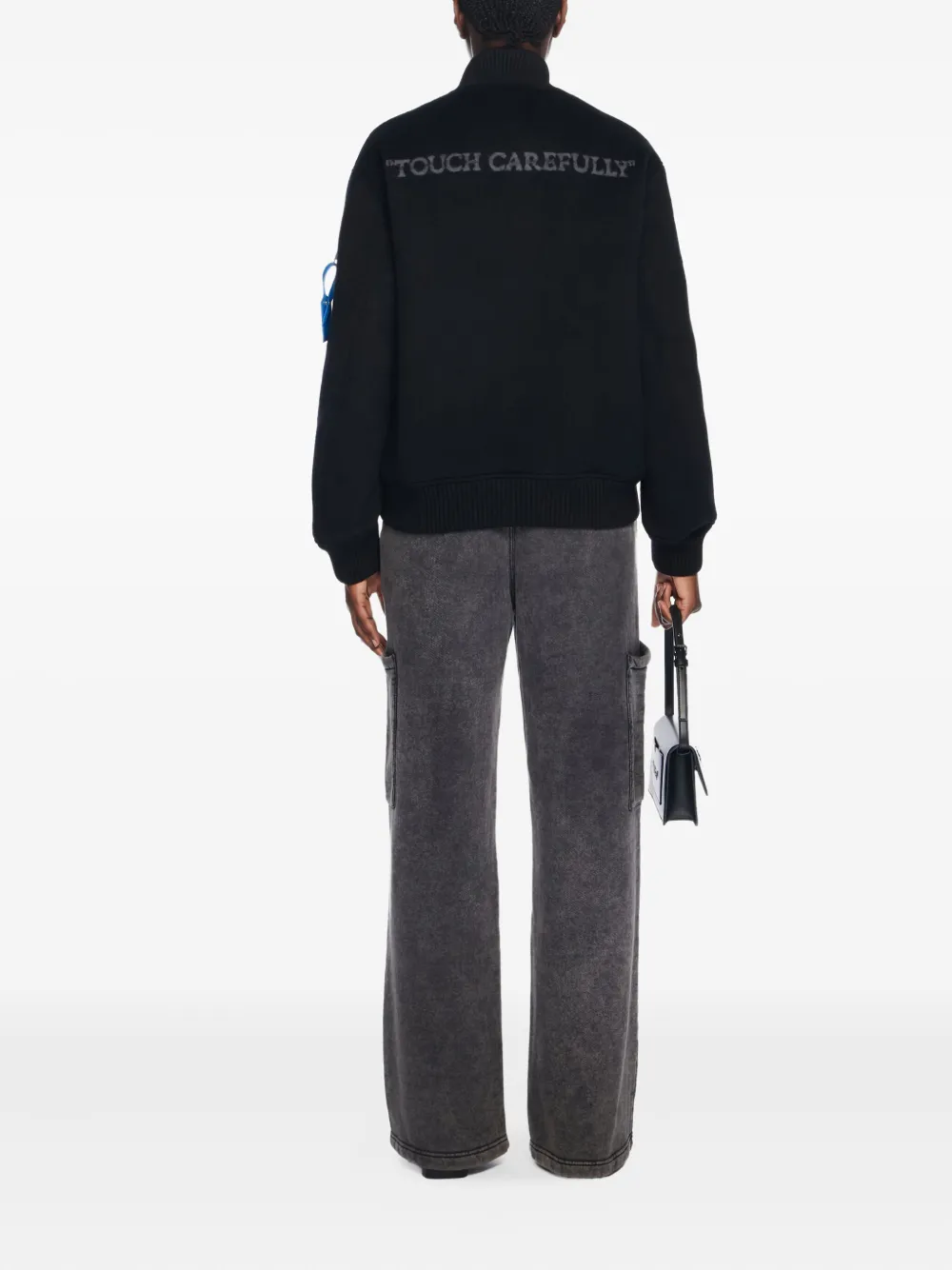 Off-White Quote bomberjack Zwart