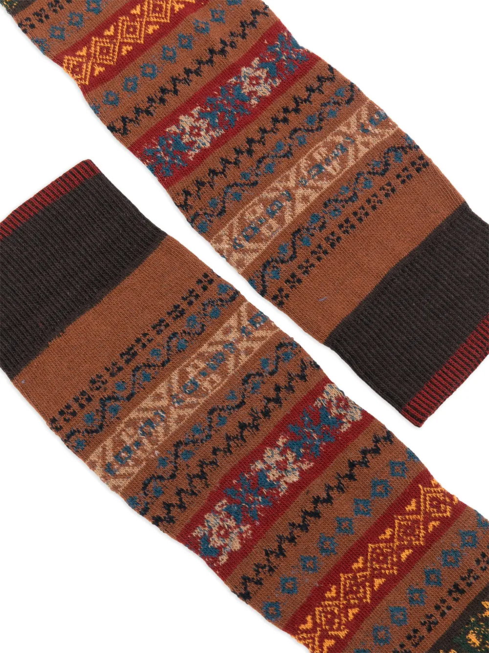  In The Box X Mitchumm Patterned Socks - Brown 