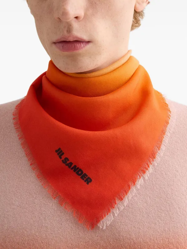 Jil Sander グラデーション スカーフ | オレンジ | FARFETCH JP
