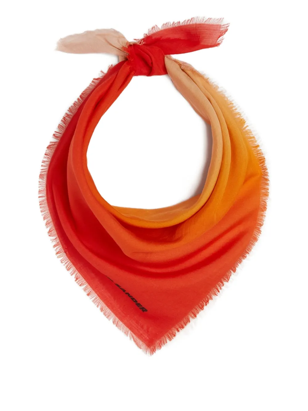 Jil Sander Gradient-effect Scarf In Orange