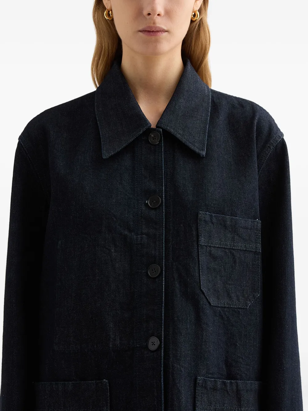 Jil Sander Patch-pocket Denim Jacket In Blue