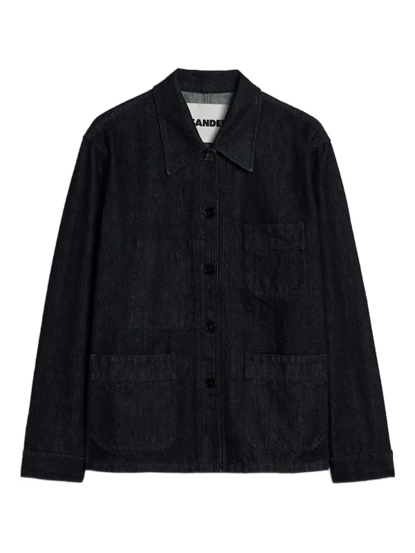 Jil Sander パッチポケット デニムジャケット | ブルー | FARFETCH JP