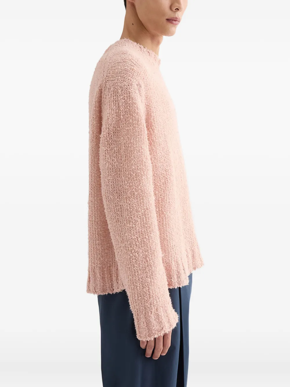 Jil Sander Linnen trui met ronde hals Roze