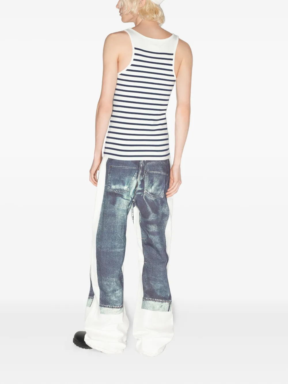 Jean Paul Gaultier Sailor gestreepte tanktop Wit