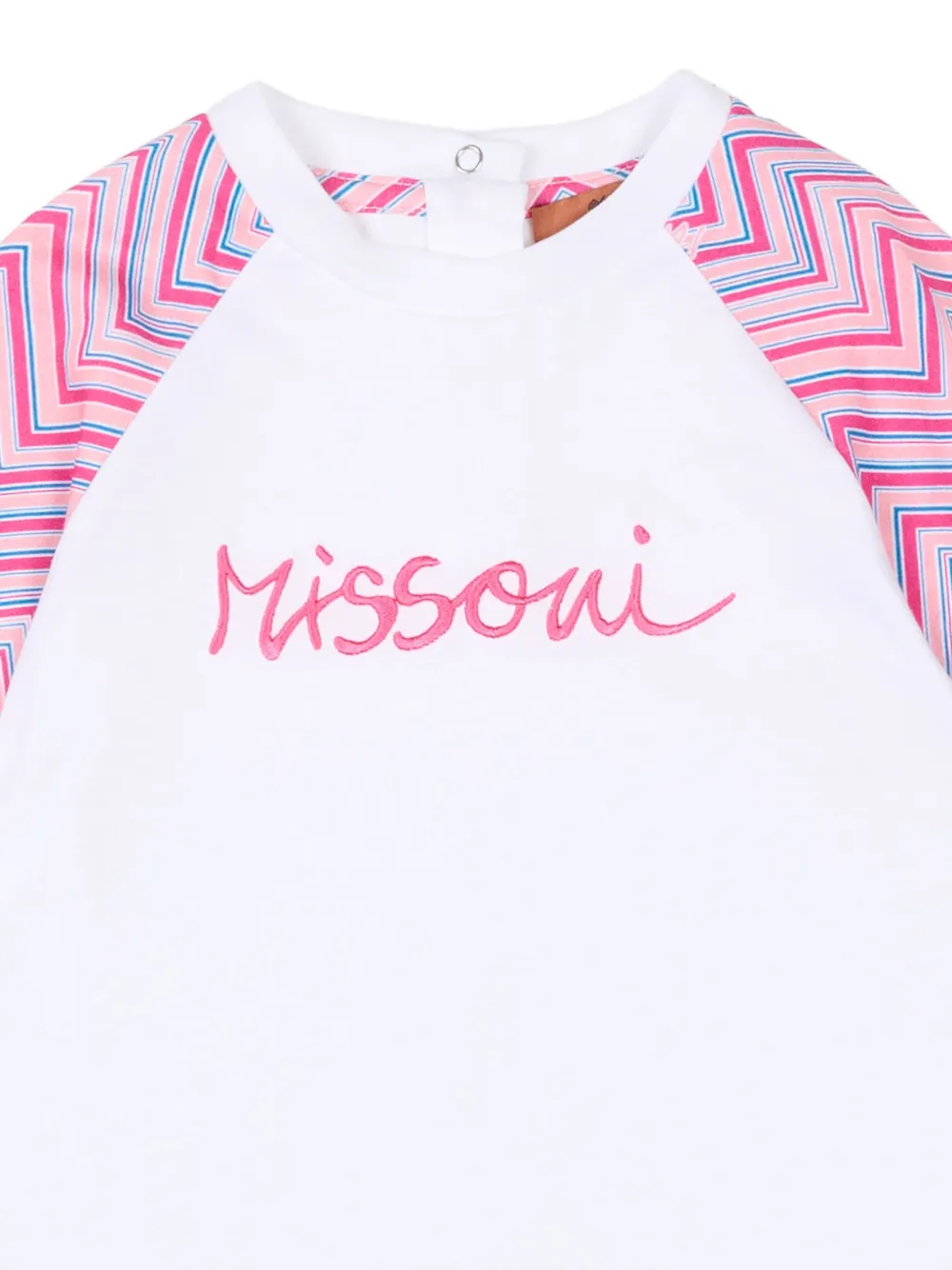 Missoni White T-shirt For Baby Girl With Logo In White
