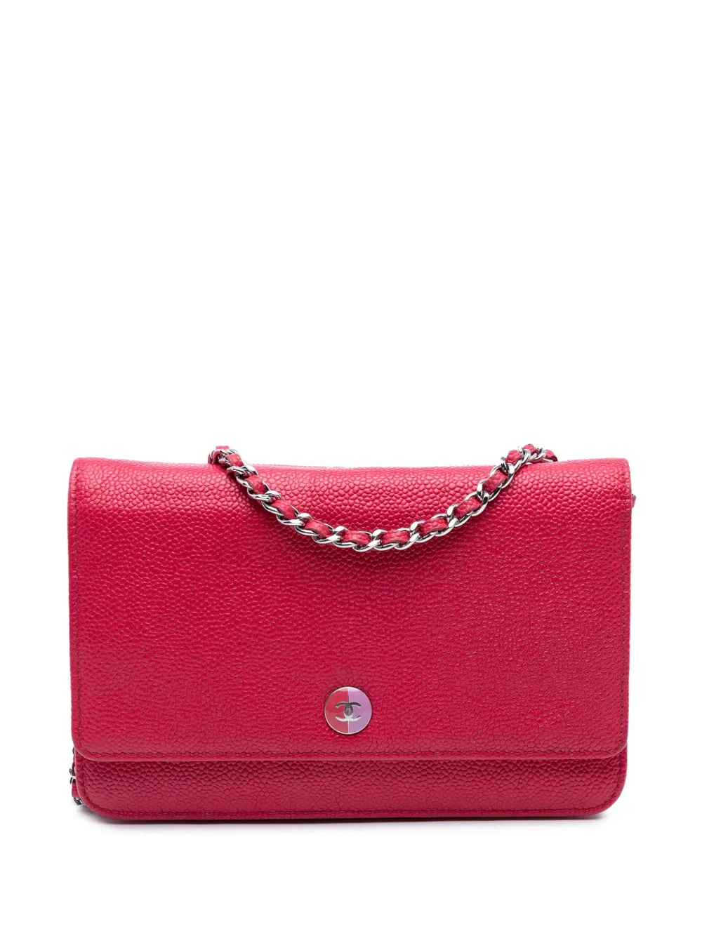 CHANEL Pre-Owned 2012-2013 ココマーク チェーンウォレット - ピンク CHANEL Pre-Owned 2012-2013 ココマーク チェーンウォレット - ピンク