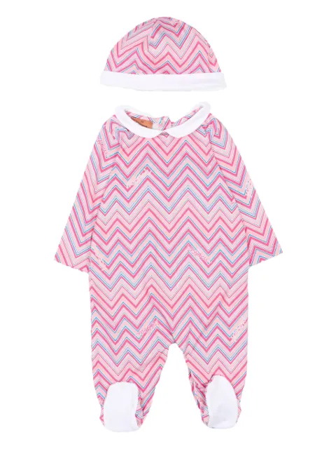 Missoni Kids zigzag-pattern babygrow set