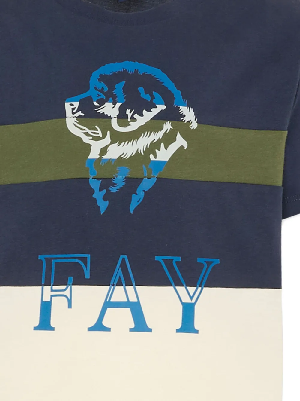 Fay Dog-motif Panelled T-shirt In Multi
