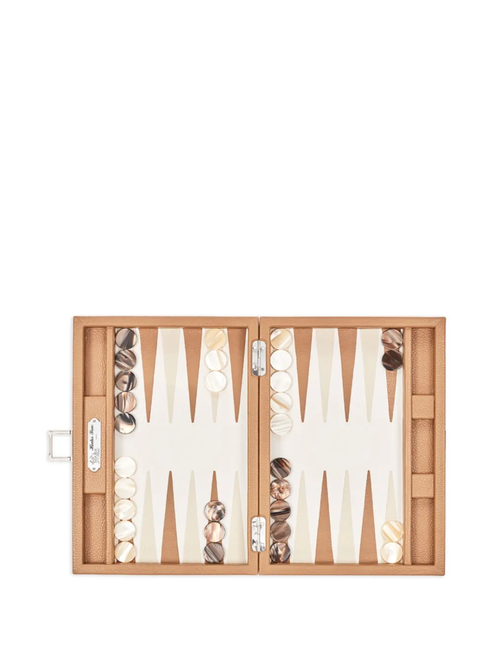 Hector Saxe leather backgammon | Brown | Image 1